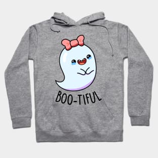 Boo-tiful Cute Girl Ghost Halloween Pun Hoodie